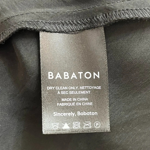 NWT Aritzia Babaton Black high neck slip dress size Small - Picture 3 of 5